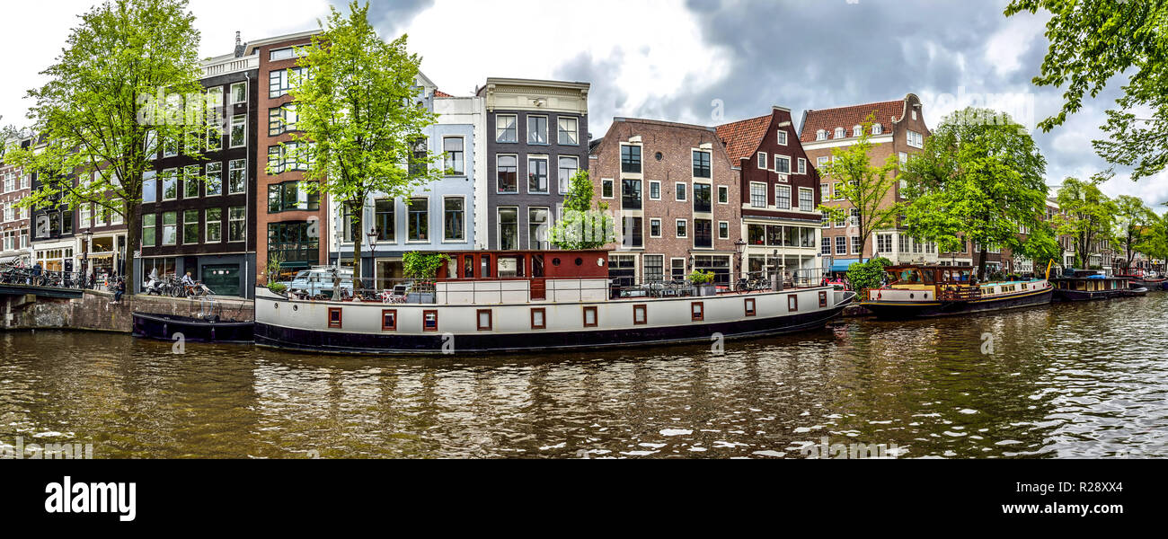Fotografia della parte vecchia di Amsterdam, Olanda. Foto Stock
