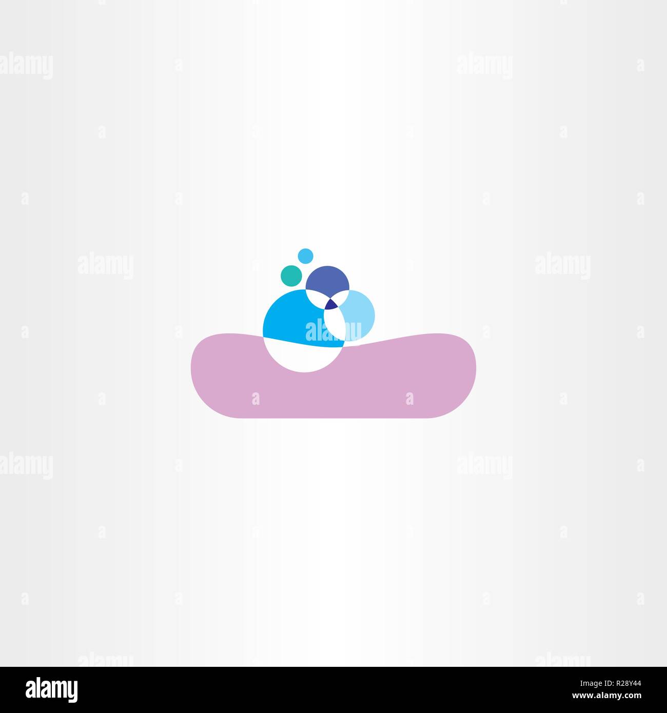 Sapone bolle e il logo di Symbol Illustrazione Vettoriale