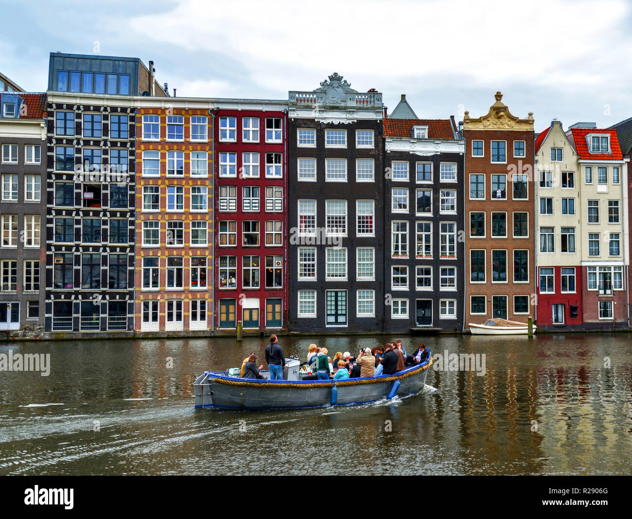 Scena dal centro di Amsterdam in Olanda Foto Stock