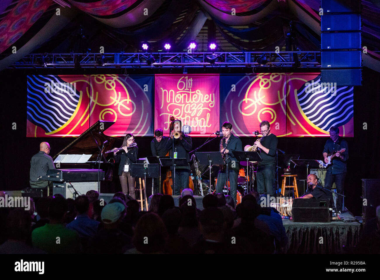 La JAMIE BAUM SEPTET esegue in corrispondenza della 61a Monterey Jazz Festival - Monterey, California Foto Stock