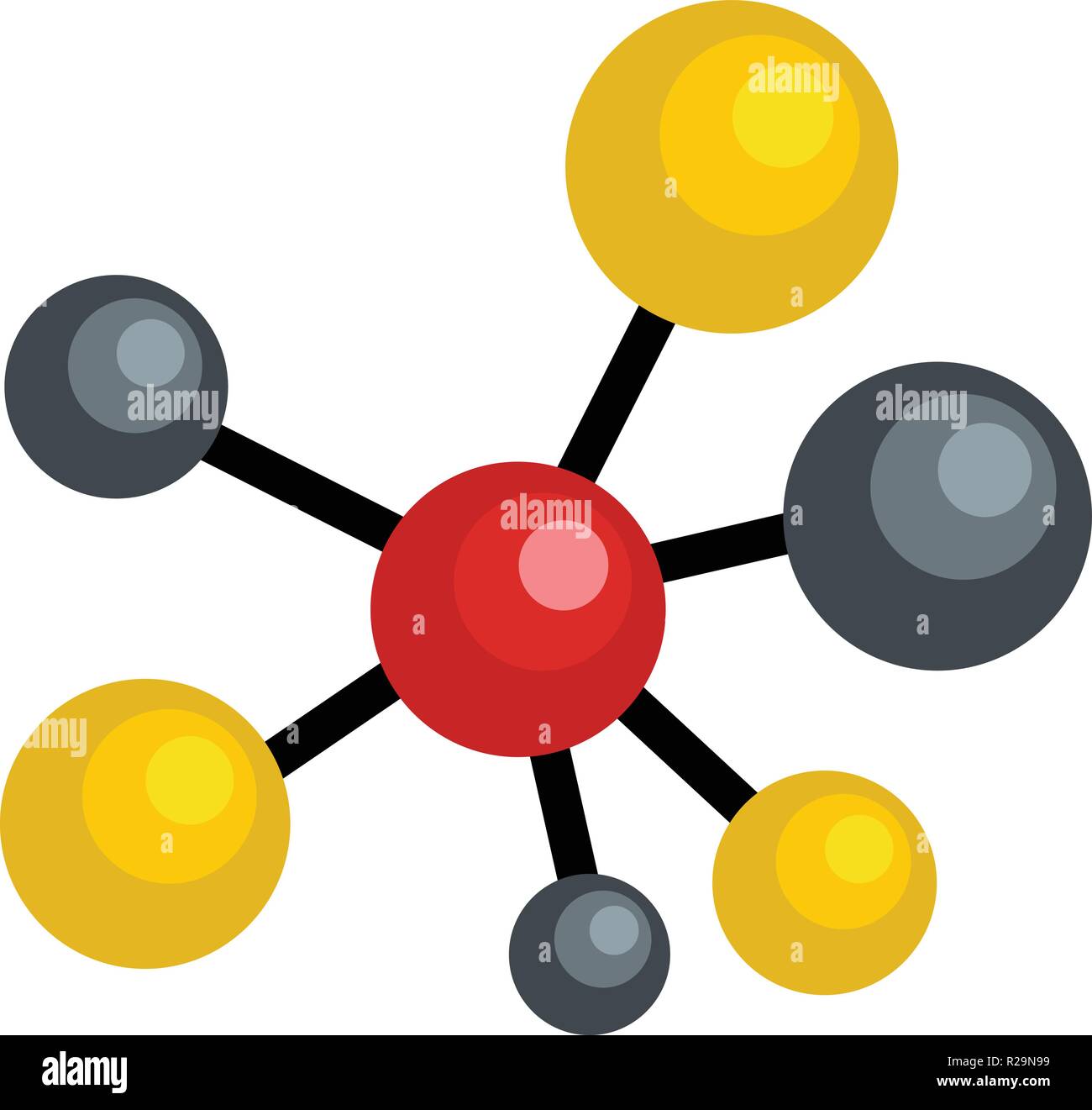 Reticolo atomico icona. Illustrazione piana del reticolo atomico icona vettore per il web Illustrazione Vettoriale