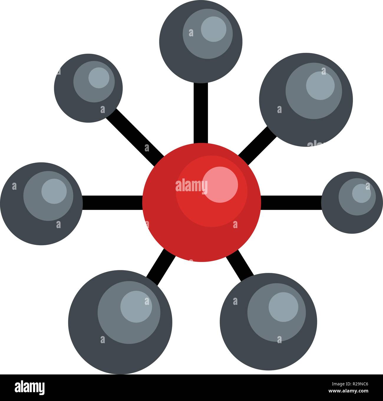 Round Icona Reticolo. Illustrazione piana del reticolo round icona vettore per il web Illustrazione Vettoriale