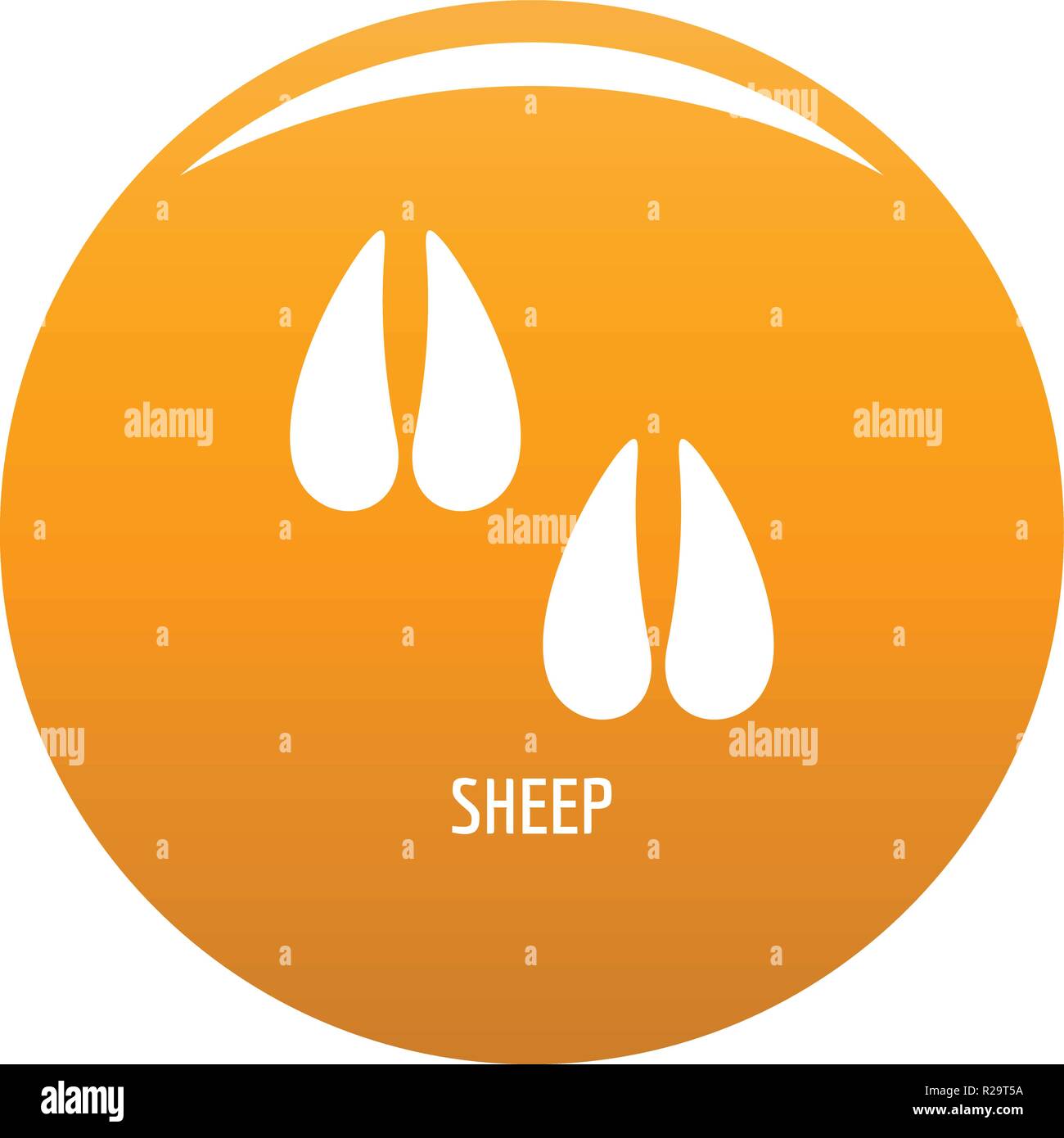 Fase di pecora icona. Illustrazione semplice della fase di pecora icona vettore per qualsiasi design arancione Illustrazione Vettoriale