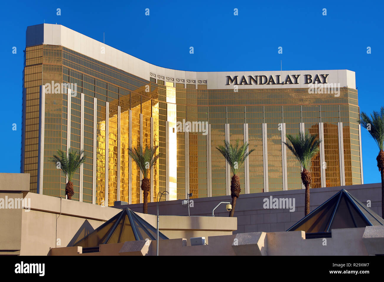 Mandalay Bay Hotel e Casino di Las Vegas, Nevada, America Foto Stock