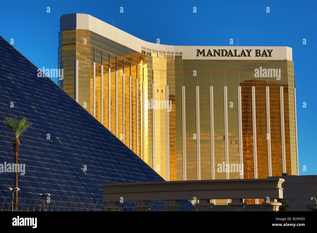 Mandalay Bay Hotel e Casino di Las Vegas, Nevada, America Foto Stock