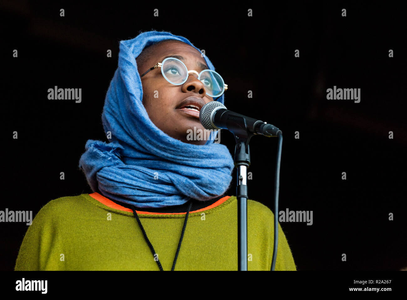 CECILE MCLORIN SALVANT esegue in corrispondenza della 61a Monterey Jazz Festival - Monterey, California Foto Stock