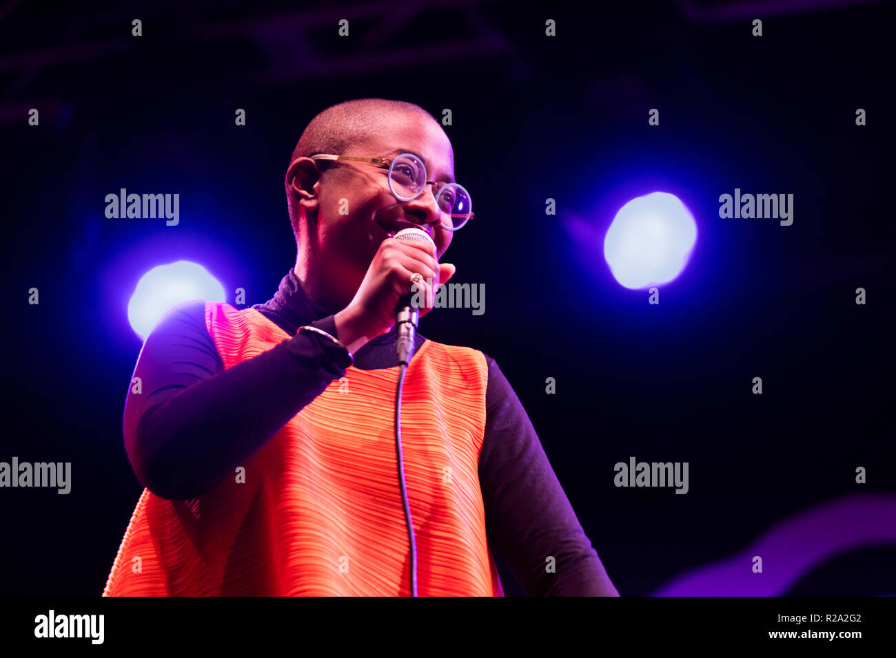 CECILE MCLORIN SALVANT effettuando in corrispondenza della 61a Monterey Jazz Festival - Monterey, California Foto Stock