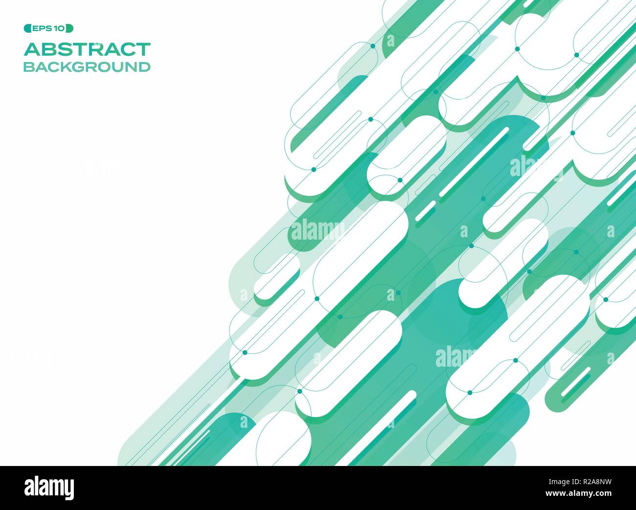 Abstract di tecnologia verde a gradiente linee strip sfondo pattern, vettoriale EPS10 Illustrazione Vettoriale
