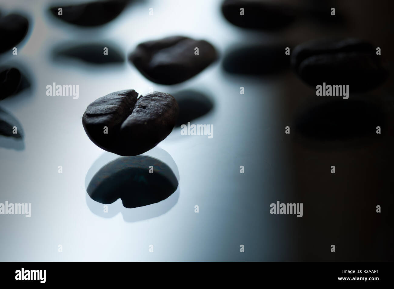 La fotografia macro di chicco di caffè Foto Stock