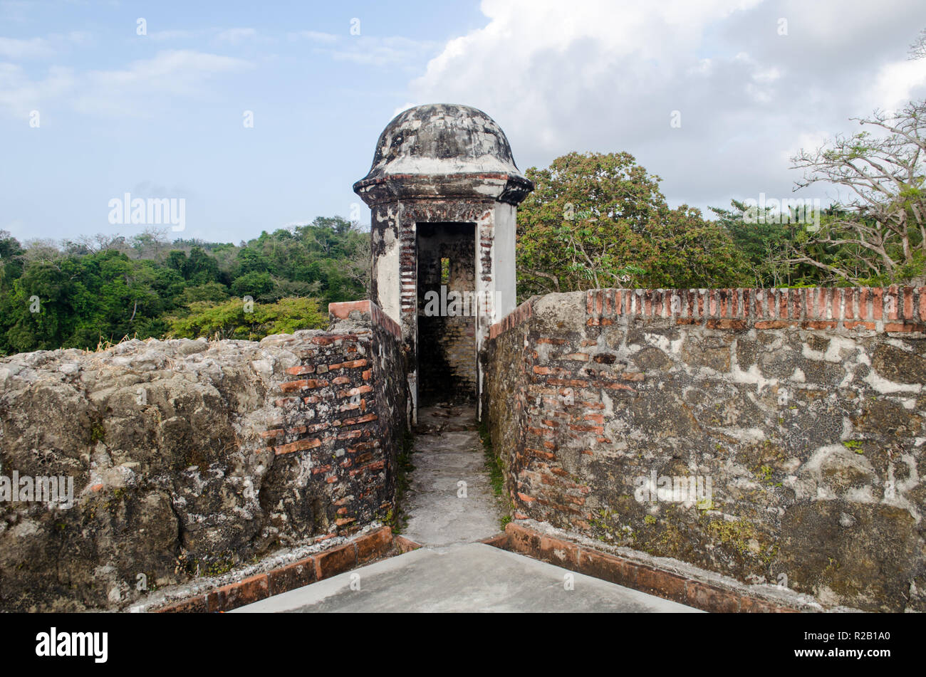 Fort San Lorenzo nel Colon, Panama Foto Stock