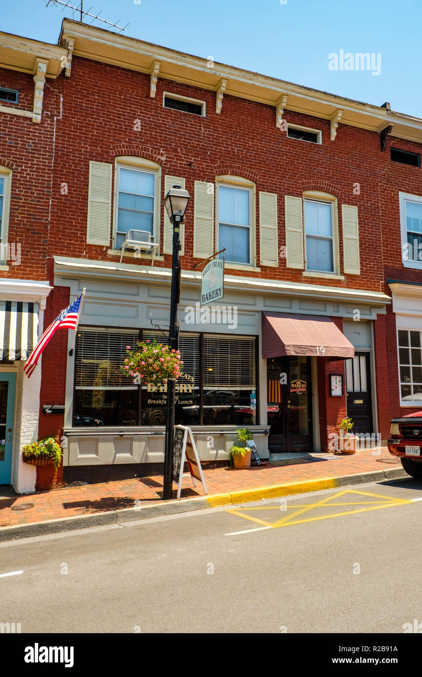 Delizie Dolci da forno, 19 West Washington Street, Lexington, Virginia Foto Stock