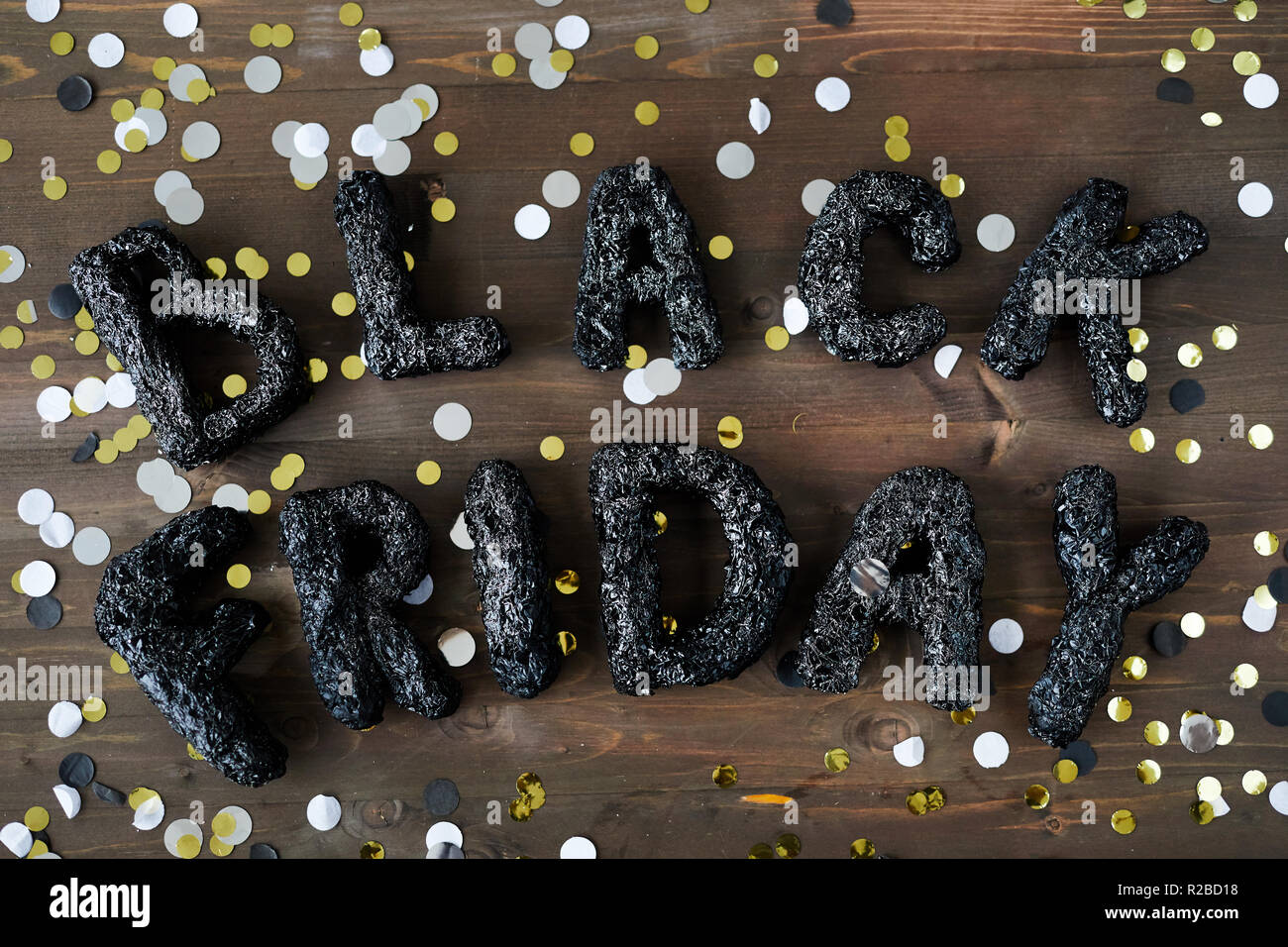 Creative Venerdì nero scritte Foto Stock