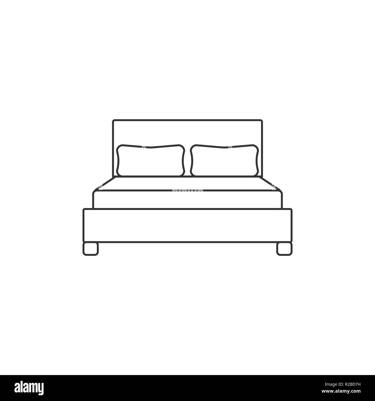 Illustrazione Vettoriale, design Piano letto matrimoniale Illustrazione Vettoriale