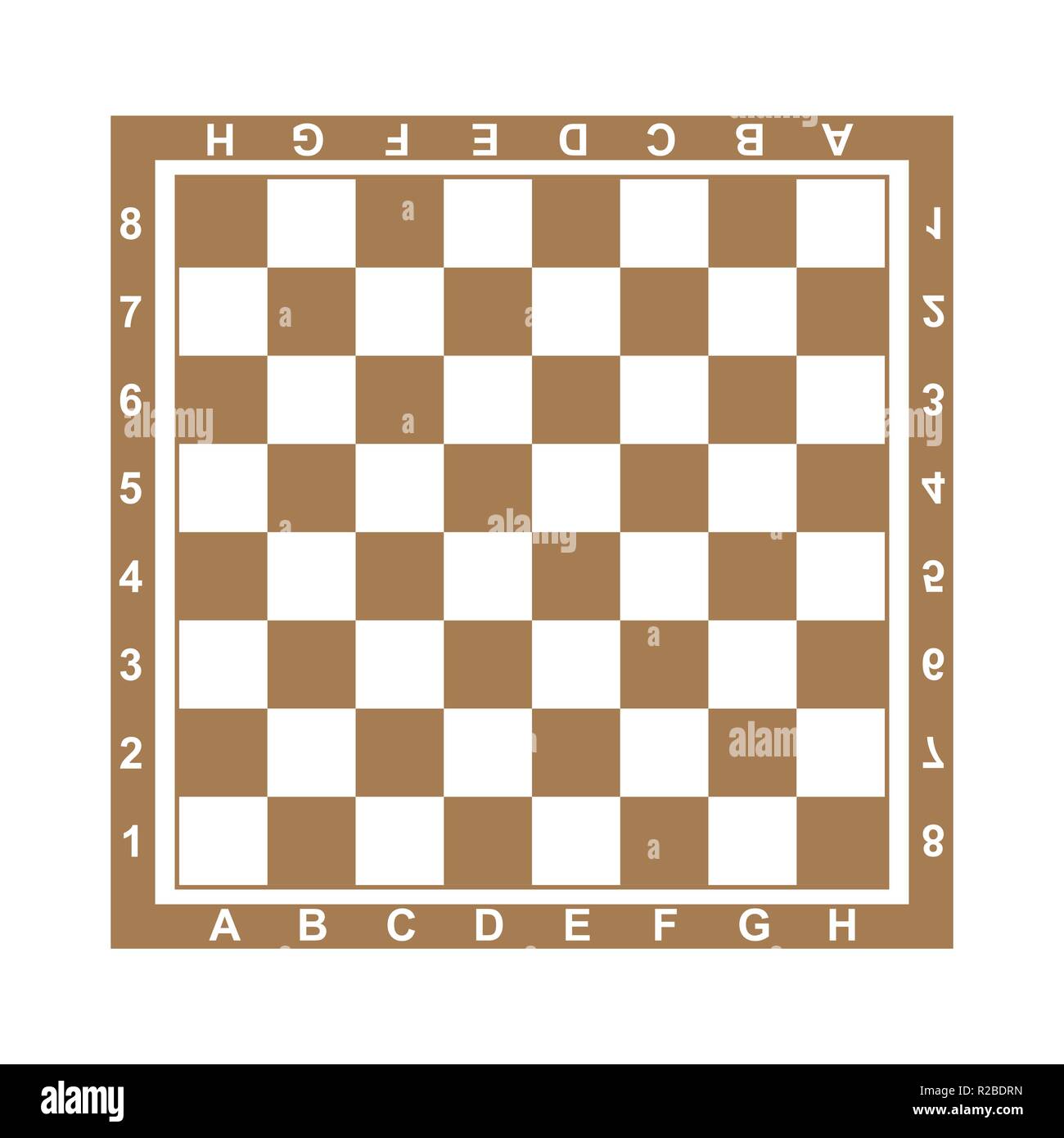 Illustrazione Vettoriale, design piatto di scacchi della scheda Illustrazione Vettoriale