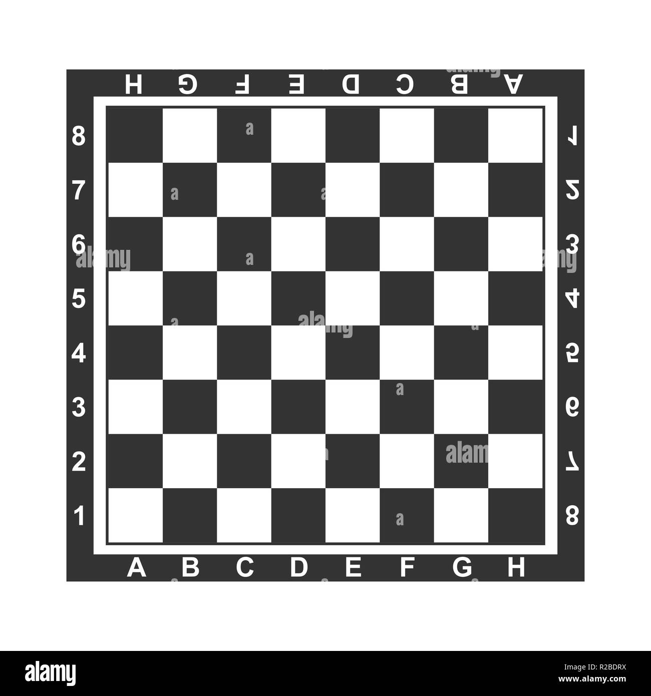 Illustrazione Vettoriale, design piatto di scacchi della scheda Illustrazione Vettoriale