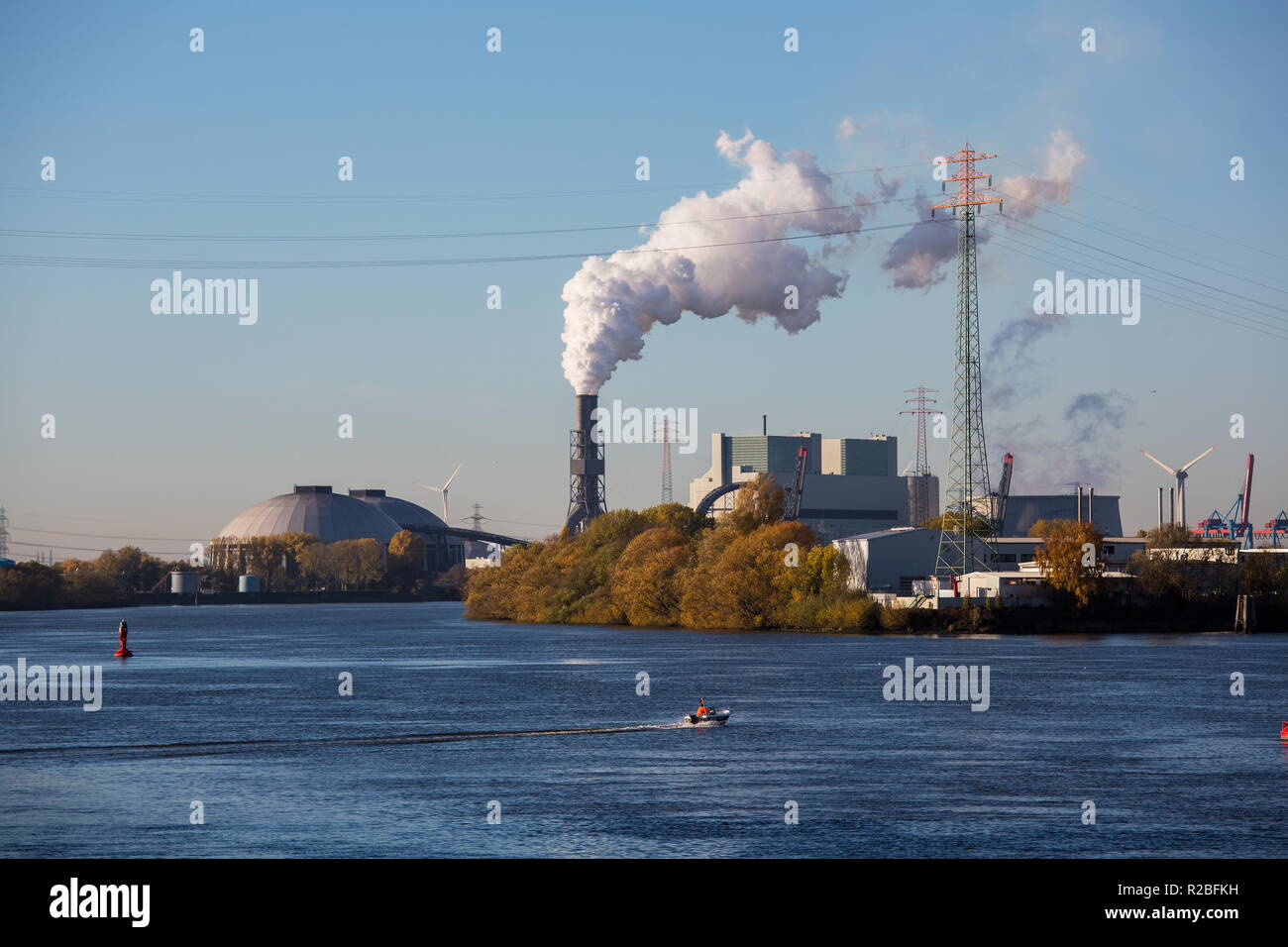Impianto alimentato a carbone 'Morburg' in Amburgo Foto Stock