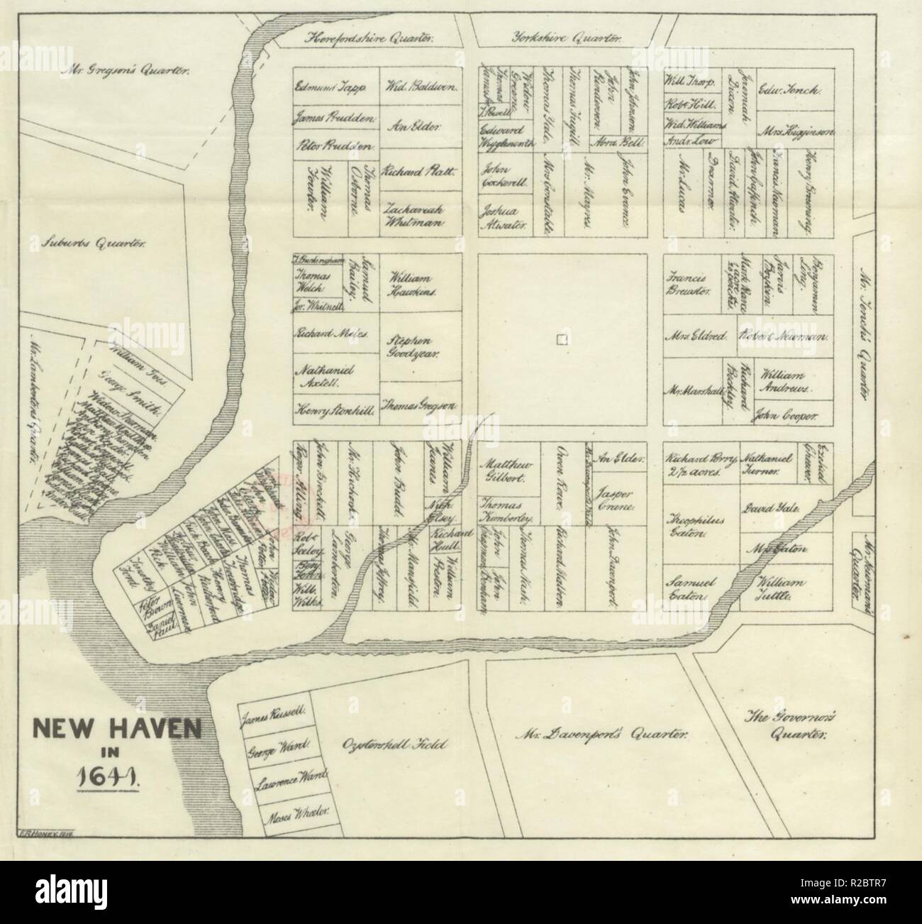 Pagina 10 di "Storia della colonia di New Haven al suo assorbimento nel Connecticut' . Foto Stock