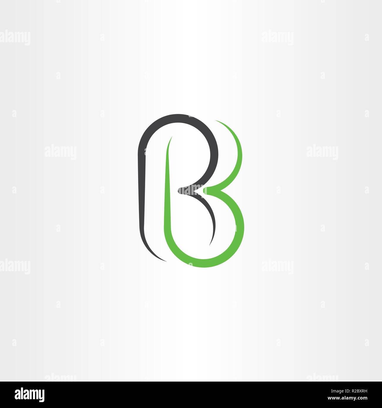 La lettera r e b rb icona logo elemento vettore Illustrazione Vettoriale