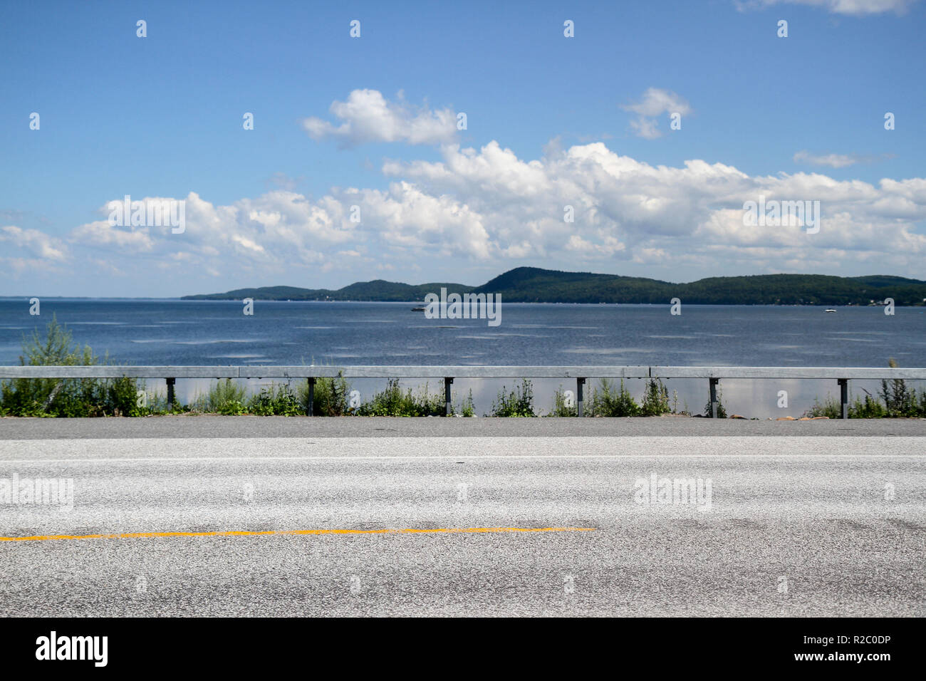 Itinerario 2 tra la terraferma e il lago Champlain isole, Vermont, Stati Uniti Foto Stock