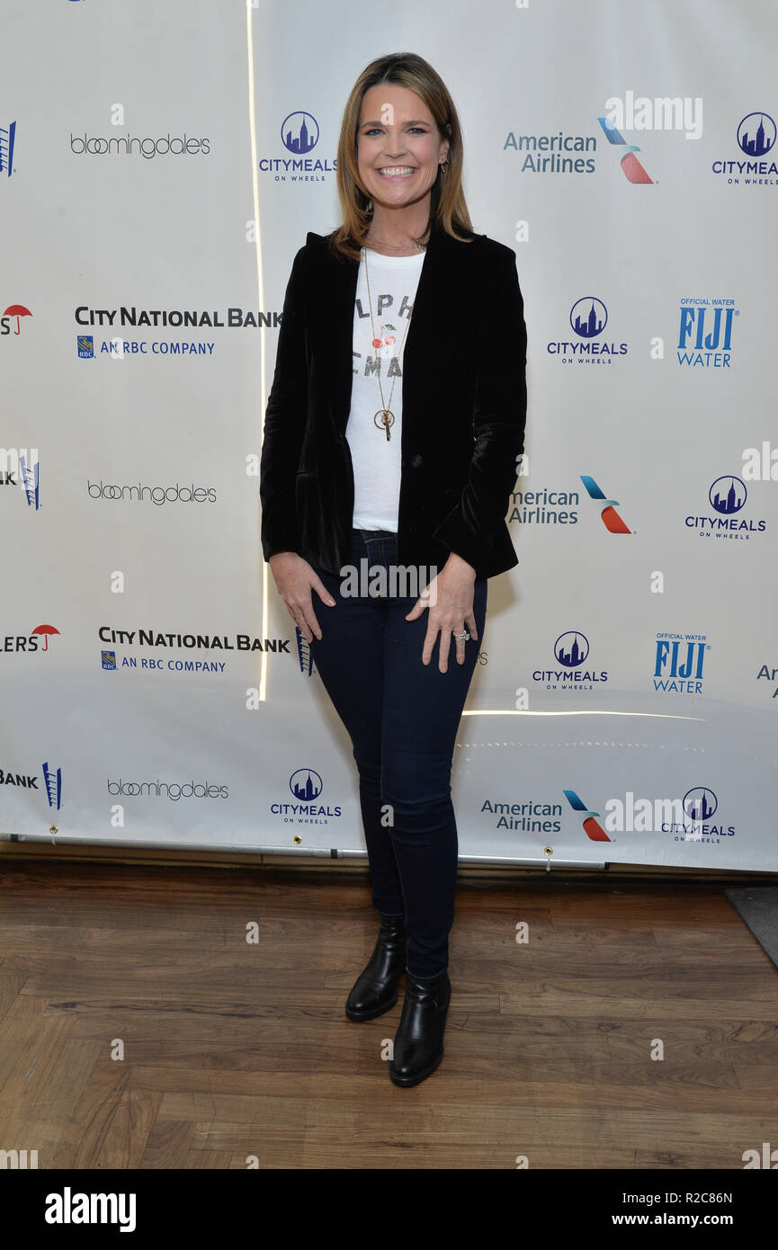 Il Savannah Guthrie assiste Citymeals' 32nd power pranzo per donne presso la sala arcobaleno su Novembre 14, 2018 a New York City. Foto Stock