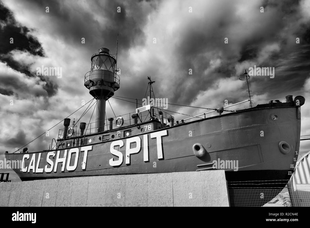 Calshot Spit Lightship, Southampton, Hampshire, Inghilterra, Regno Unito Foto Stock