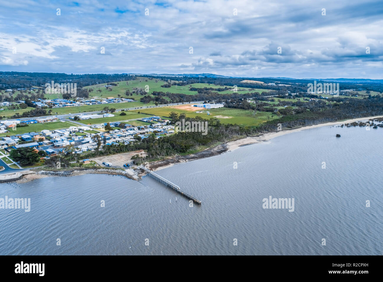Grantville, Victoria, Australia - vista aerea Foto Stock