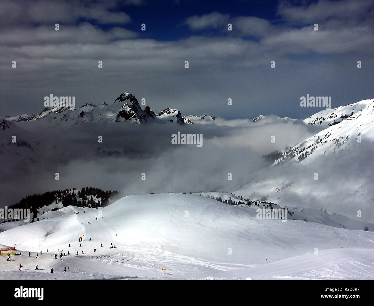 Nebbia in valle Foto Stock