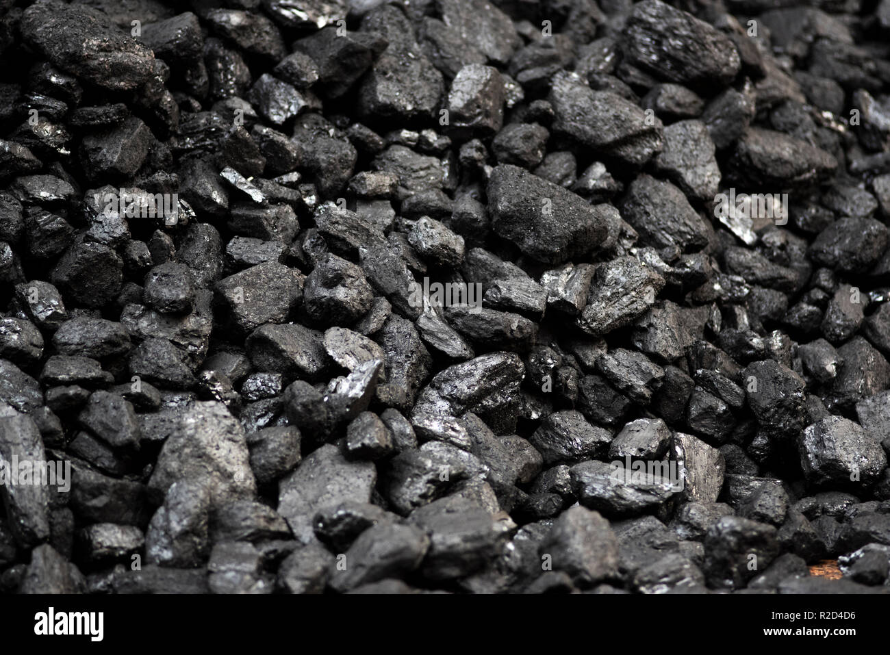 Carbon fossile di carbone Carbone texture. Foto Stock
