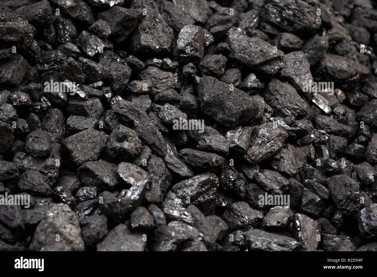 Carbon fossile di carbone Carbone texture. Foto Stock