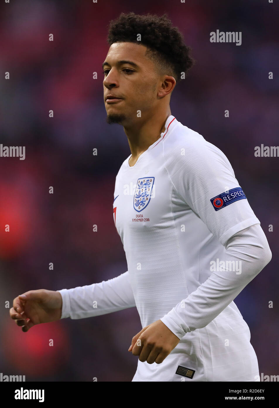 Jadon Sancho di Inghilterra - Inghilterra v Croazia , Nazioni UEFA League - Gruppo A4, lo Stadio di Wembley, London - 18 novembre 2018 Foto Stock