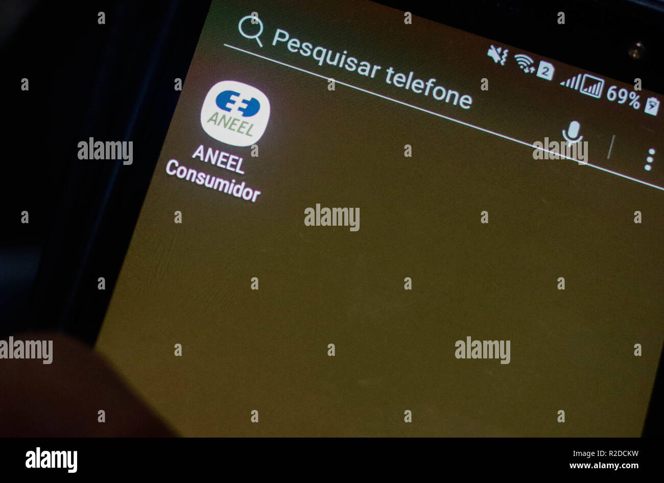 SÃO PAULO, SP - 19.11.2018: ANEEL LANÇA APP PARA ENTENDER CONTA DE LUZ - Il National Electric Energy Agency (ANEEL) lancia un'applicazione per dispositivi mobili per aiutare i consumatori a capire il calcolo della bolletta elettrica tariffe, con l'obiettivo del consumatore di avere più trasparenza sulla riscossione di tariffe energetiche. (Foto: Aloisio Mauricio/Fotoarena) Foto Stock