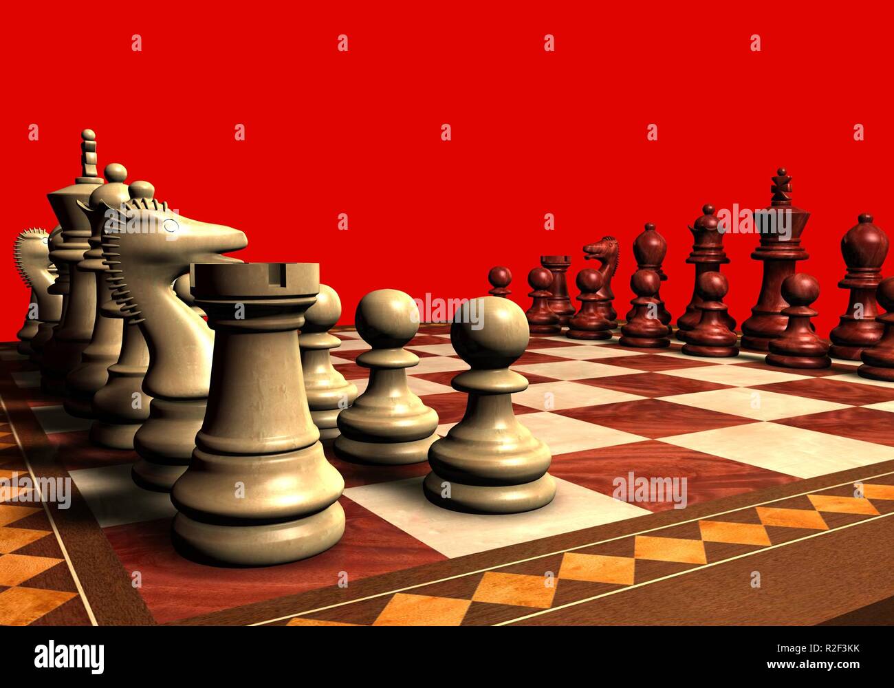 Rosso di scacchi Foto Stock