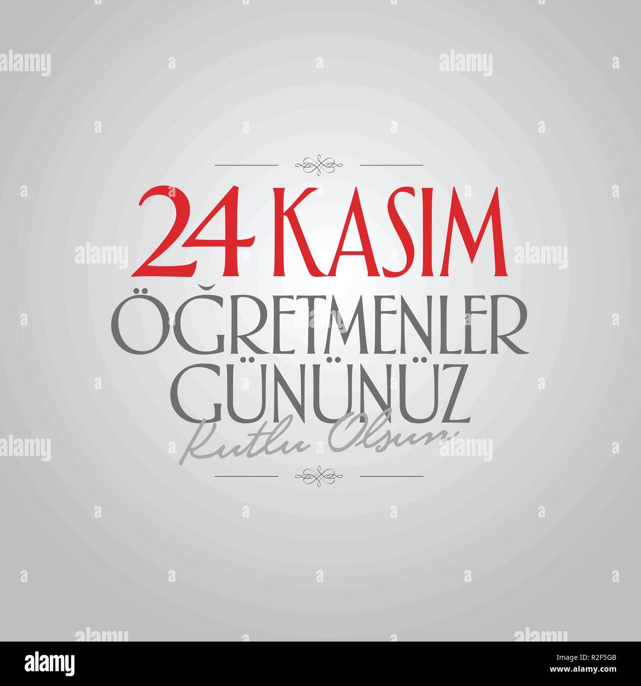 Novembre 24 insegnanti turco giorno, affissioni Design. Bandiera turca simbolo. Turco: Novembre 24, felice di insegnanti di giorno. Illustrazione Vettoriale