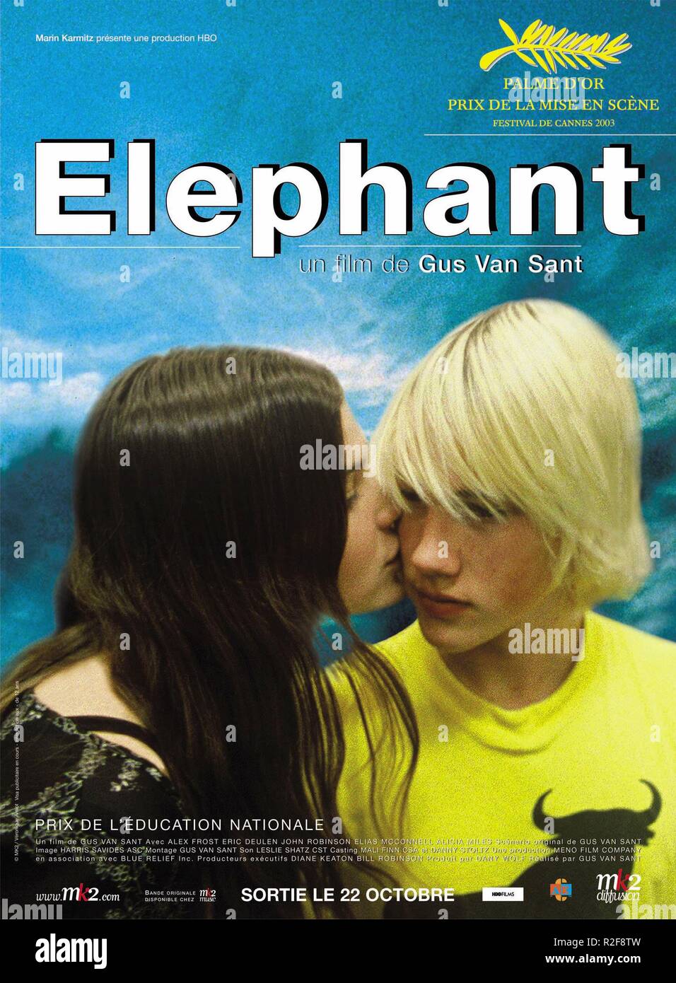 Elephant Anno : 2003 USA Direttore : Gus Van Sant Alicia miglia, John Robinson poster (Fr) Golden Palm Cannes 2003 Foto Stock