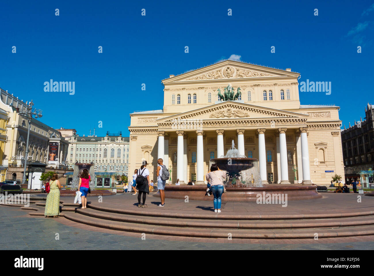 Teatro Bolshoi, Teatralnaya Ploshchad, Mosca, Russia Foto Stock