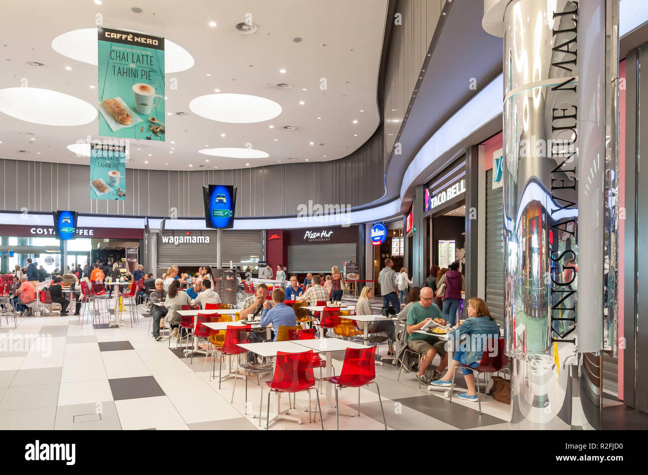 Food court Kings Avenue Mall, le tombe dei re Avenue, Paphos (Paphos), Pafos District, la Repubblica di Cipro Foto Stock