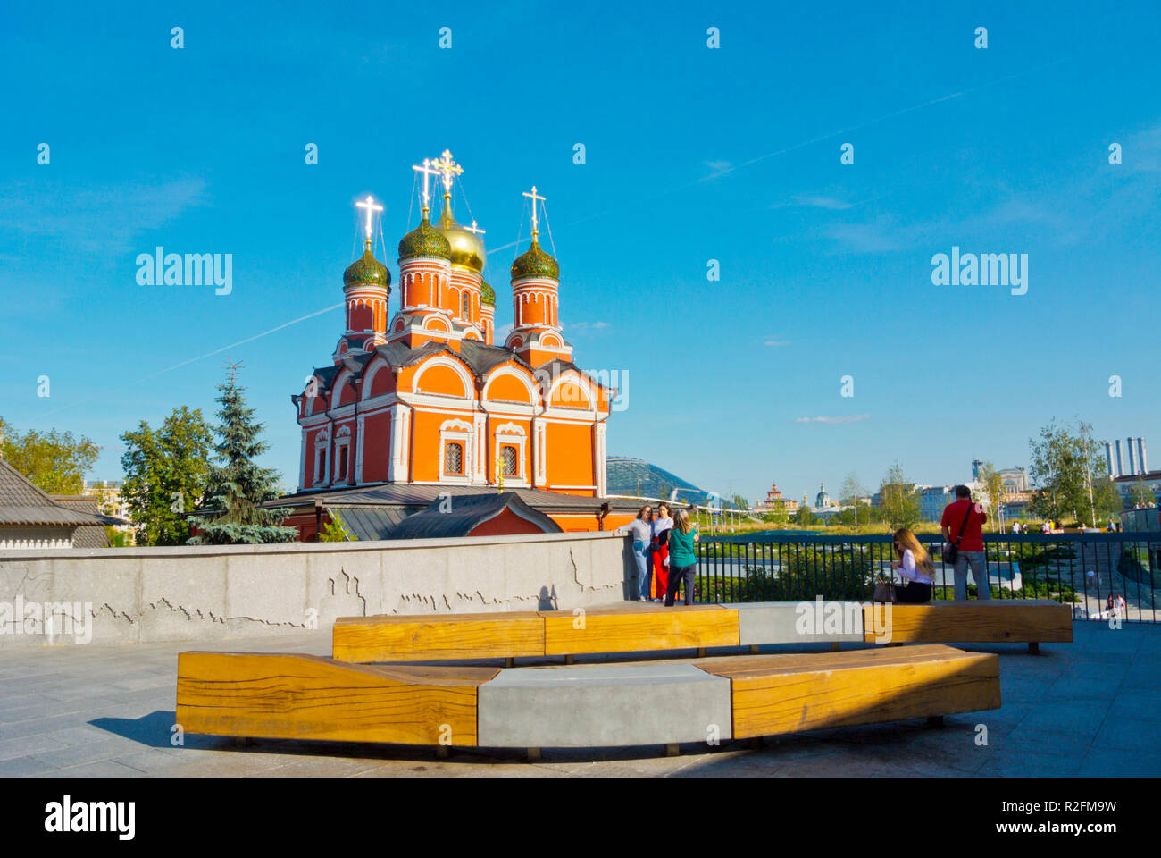 Cattedrale del monastero di Nostra Signora del segno, monastero Znamensky, Zaryadye Park, Mosca, Russia Foto Stock