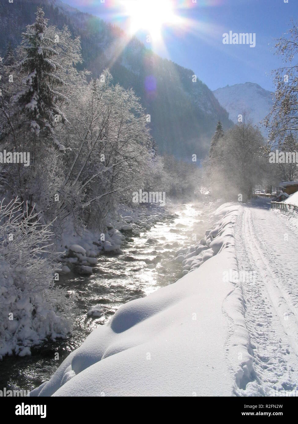 Sun sulla bach Foto Stock