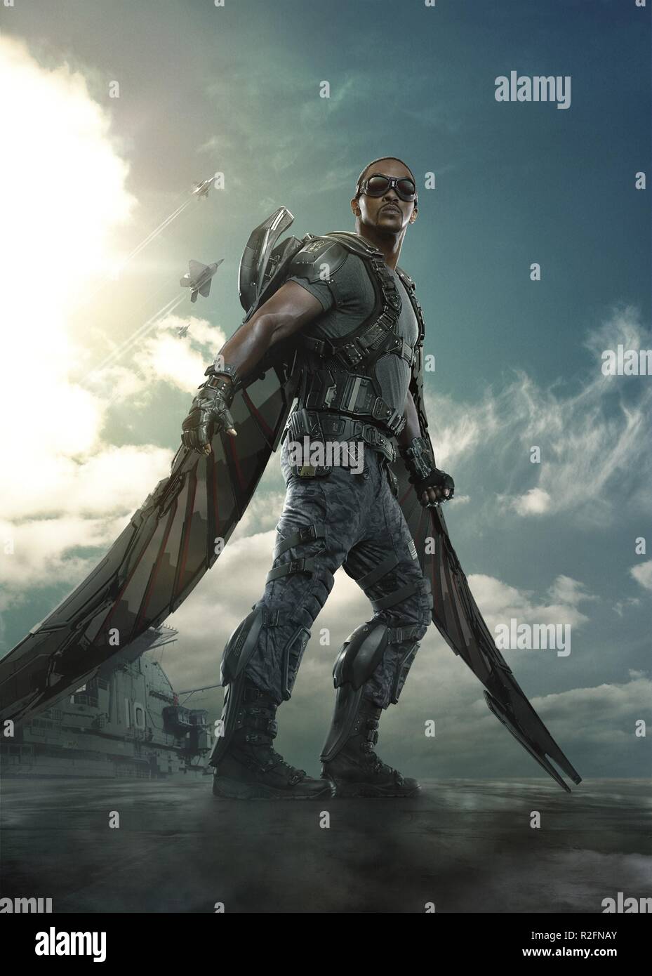Captain America: il Winter Soldier Anno : 2014 USA Direttore : Antonio Russo, Joe Russo Anthony Mackie poster (sans texte) Foto Stock