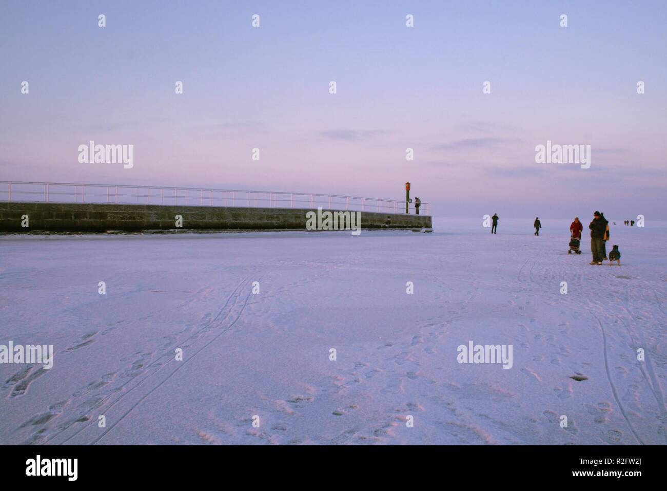 Inverno am bodden v Foto Stock