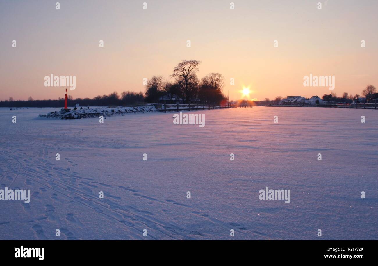 Inverno am bodden vi Foto Stock