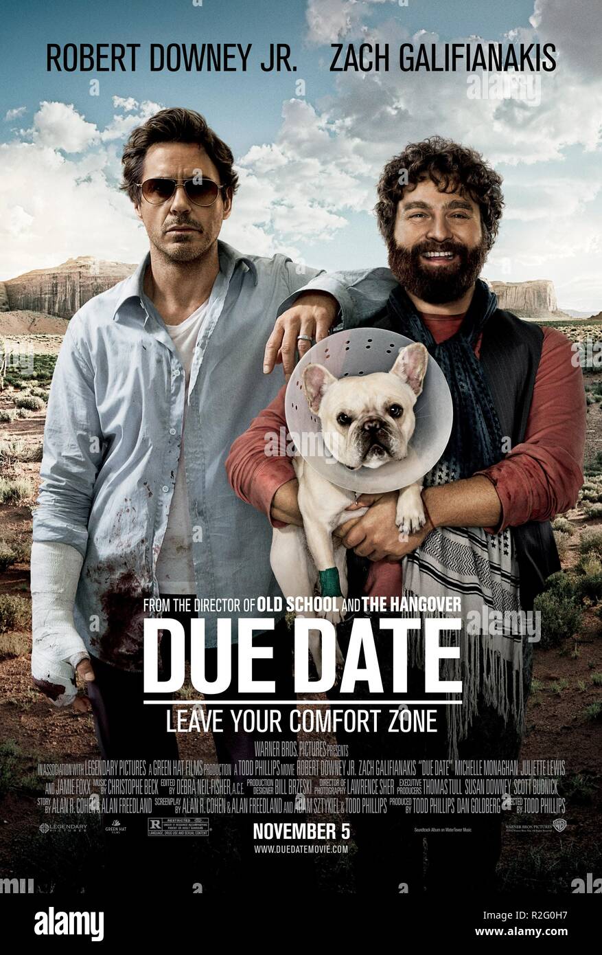 Data di scadenza Anno : 2010 USA Direttore : Todd Phillips Robert Downey Jr., Zach Galifianakis poster (USA) Foto Stock