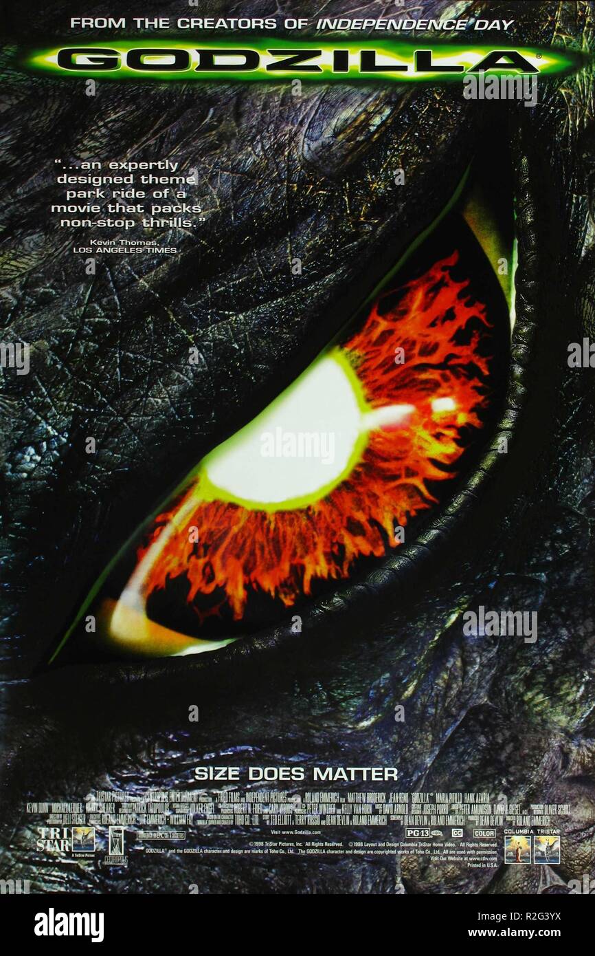 Godzilla Anno: 1998 USA Direttore: Roland Emmerich poster del filmato (USA) Foto Stock