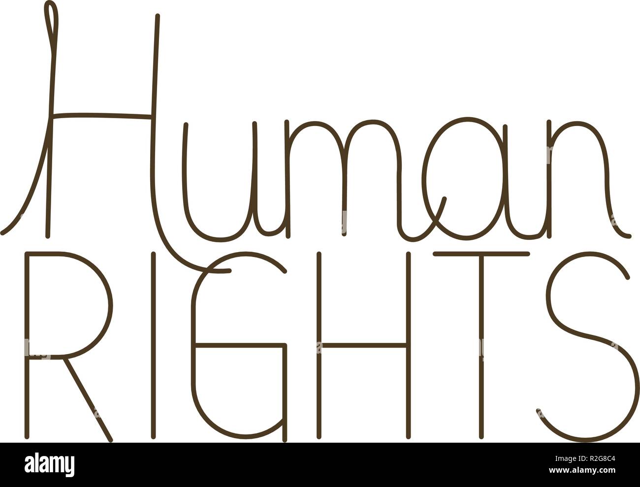 Diritti umani icona isolato Illustrazione Vettoriale