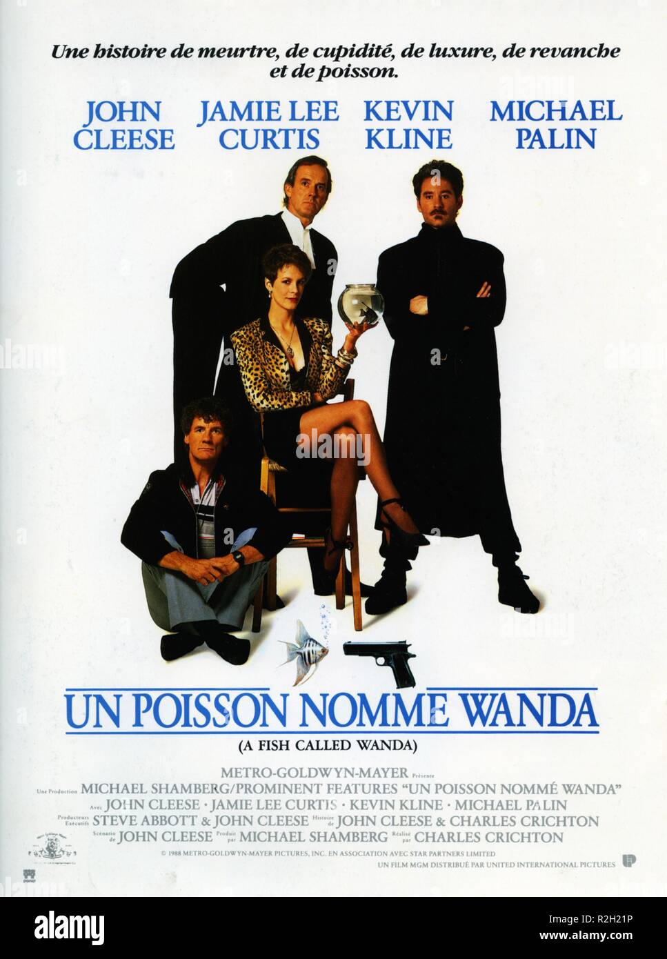 Un pesce di nome Wanda Anno : 1988 USA Direttore : Charles Crichton Michael Palin, Jamie Lee Curtis, John Cleese, Kevin Kline poster (Fr) Foto Stock