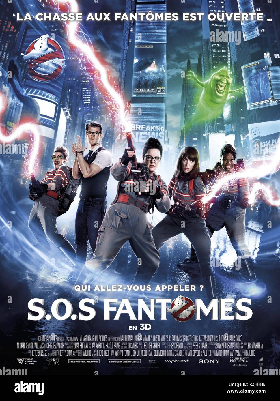 Ghostbusters Anno : 2016 STATI UNITI / Australia regista : Paul Feig Melissa McCarthy, Kate Mckinnon, Kristen Wiig, Leslie Jones film poster (Fr) Foto Stock
