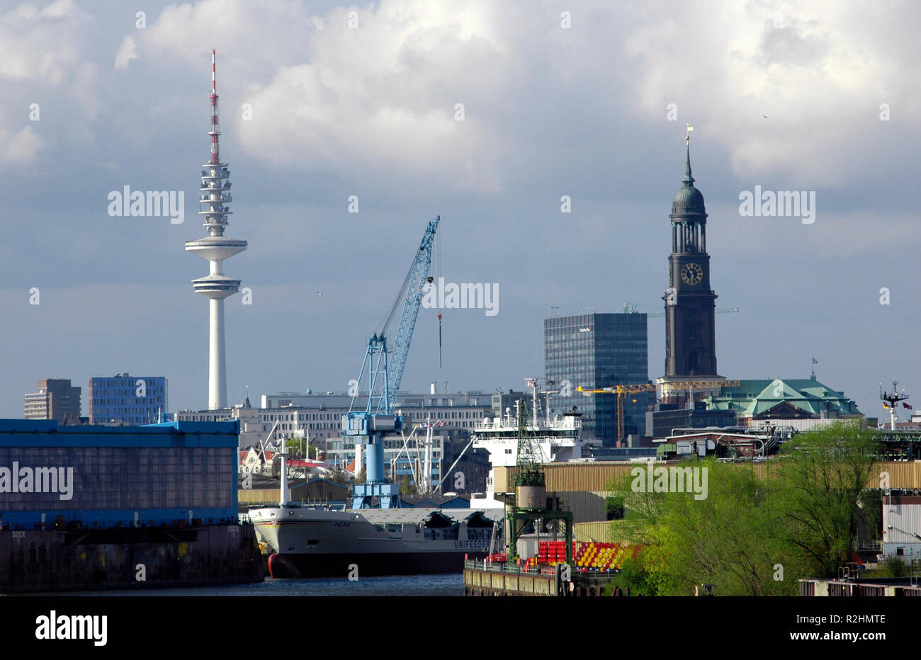 Vista di Amburgo Foto Stock