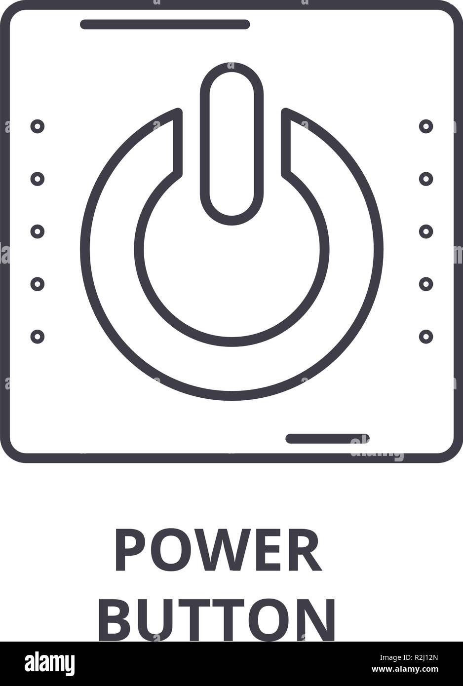 Pulsante Power line icona concetto. Pulsante di alimentazione lineare del  vettore illustrazione, simbolo segno Immagine e Vettoriale - Alamy
