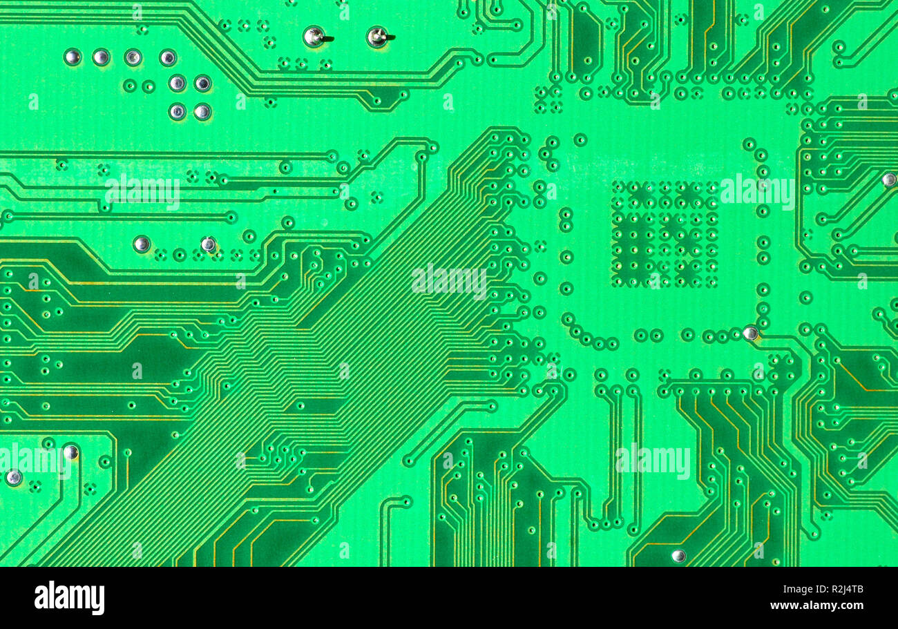 Le interconnessioni di una scheda elettronica Foto Stock