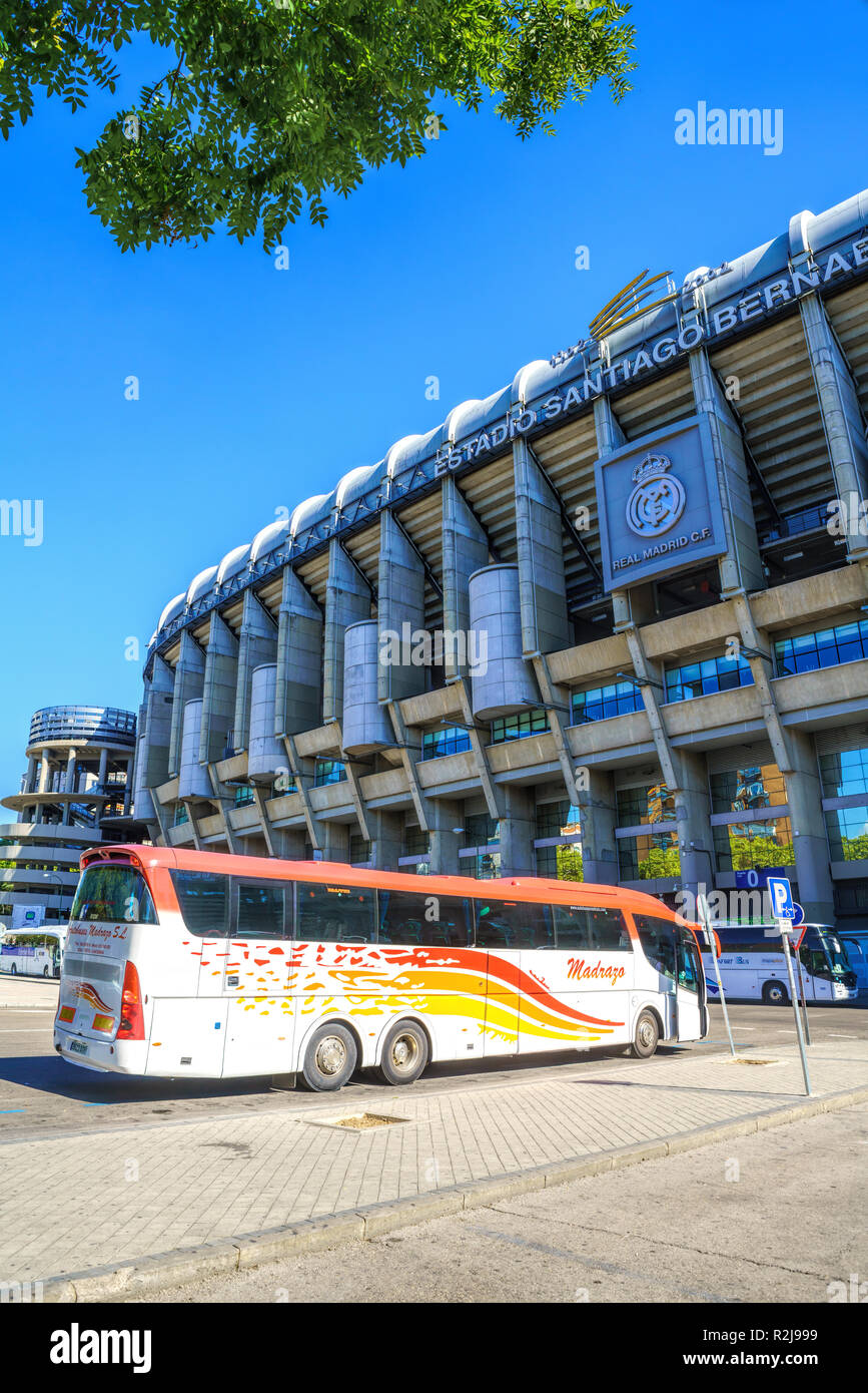 Santiago Bernabeu Stadium è la corrente casa stadio del Real Madrid FC Foto Stock